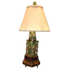 Antique Jadeite Lamp