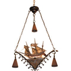 Antique French Tavern Chandelier