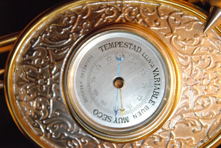 Antike Uhr und Barometer aus der Zeit im Angebot 3