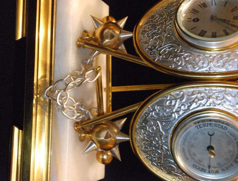 Horloge et baromètre d'antiquités en vente 4