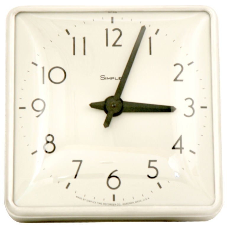 Simplex Wall Clock at 1stDibs