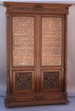 Beautifully Carved, Glass-front French Cabinet