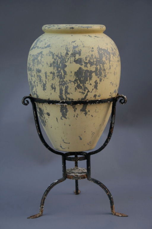 Classic Oil Jar in Original Iron Stand 3