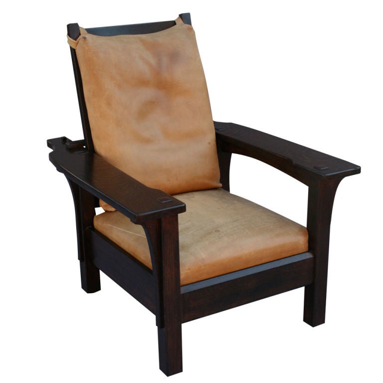 L & JG Stickley Paddle Arm Morris Chair