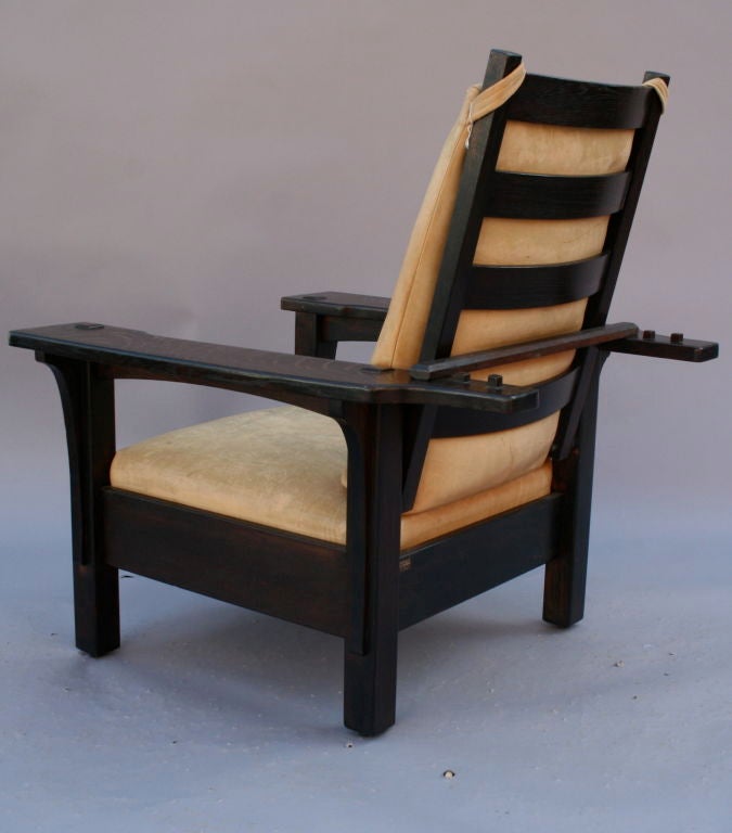 Oak L & JG Stickley Paddle Arm Morris Chair
