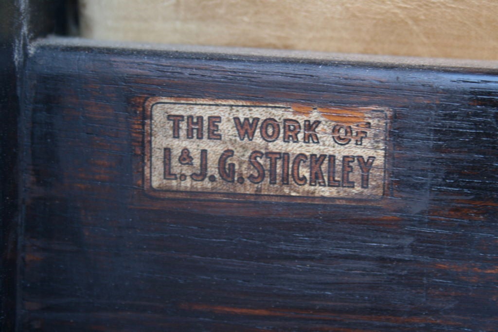 L & JG Stickley Paddle Arm Morris Chair 1
