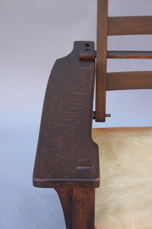L & JG Stickley Paddle Arm Morris Chair 3