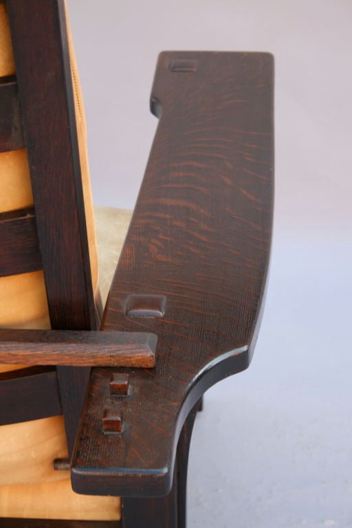 L & JG Stickley Paddle Arm Morris Chair 5
