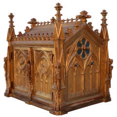 Incredible Gilded Miniature Gothic Cathedral/Decorative Box