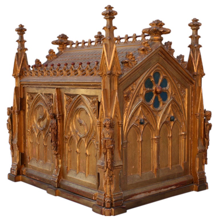 Incredible Gilded Miniature Gothic Cathedral/Decorative Box at 1stDibs