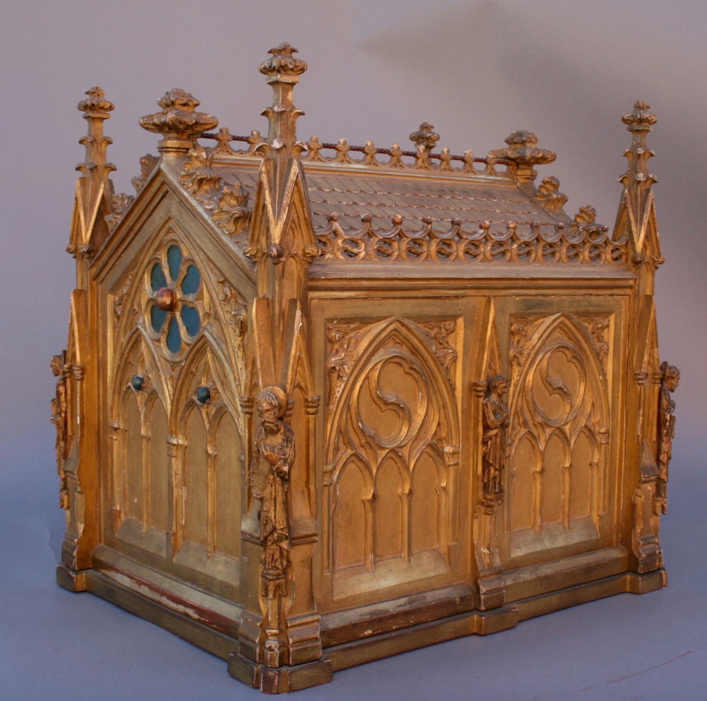 Incredible Gilded Miniature Gothic Cathedral/Decorative Box at 1stDibs