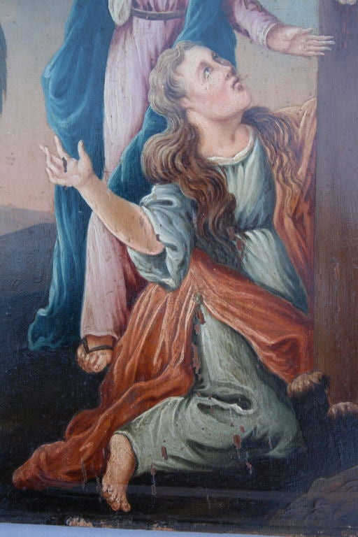 Beautifully executed scene of Christ on the cross.