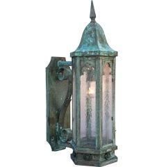 1 of 2 Exterior Copper Wall Sconces, 1920's