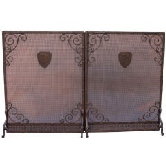 Antique 1920s Fire Screen from estate of William Powell & Carole Lombard