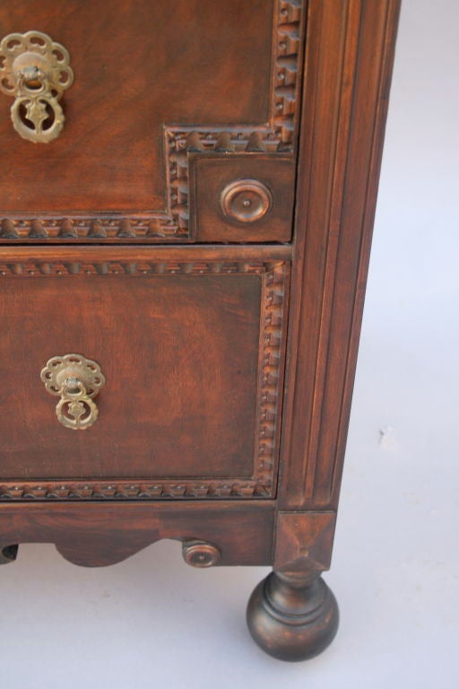 burled walnut dresser