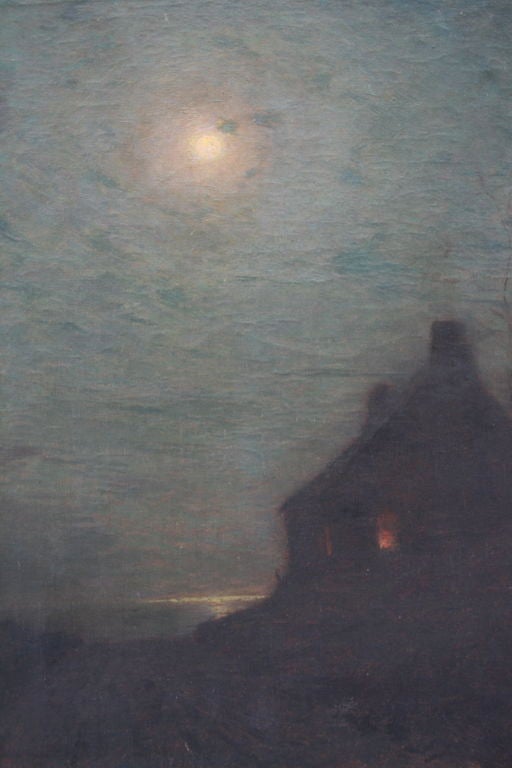 American Late 19th century Nocturne Painting by Lowell Birge Harrison