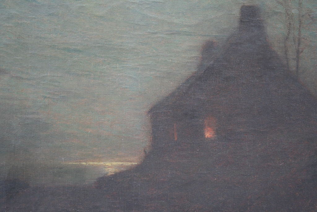 Late 19th century Nocturne Painting by Lowell Birge Harrison 2