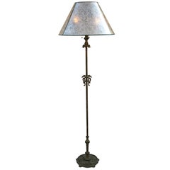 1920's Spanish Revival Floor Lamp w/Custom Mica Shade