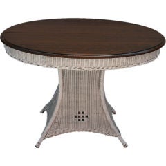 Arts and Crafts Era Wicker Dining Table