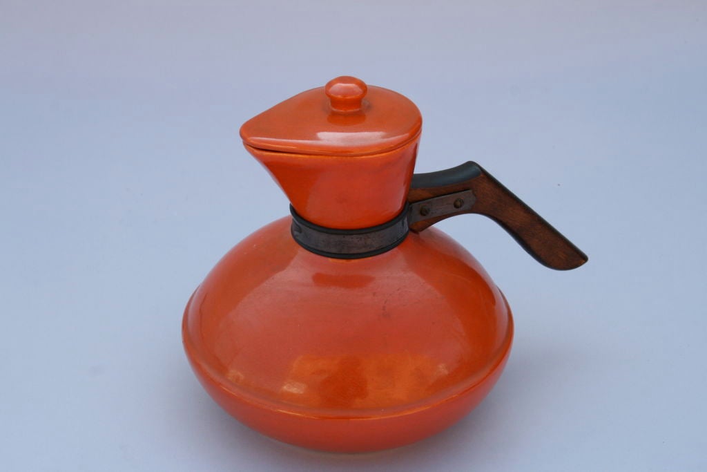 20th Century Catalina Island Pottery Carafe in Toyon Red