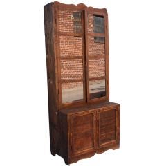 Antique Mexican Step Back Cabinet
