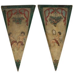 Pair of French Carousel Panels