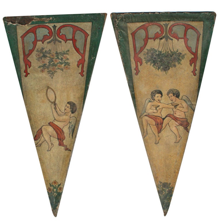 Pair of French Carousel Panels