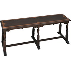 Spanish Revival Walnut Bench
