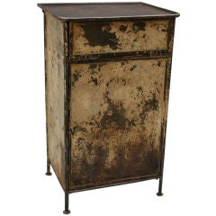 Industrial Steel Patinated Washstand/Nightstand