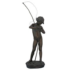 German Bronze Nude "The Angler" by Gunther Gera