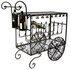 Wrought Iron Bar Cart