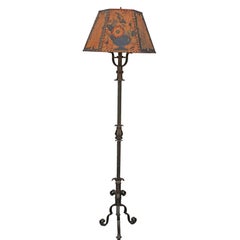 Impressive Spanish Revival Lamp with Paper Shade