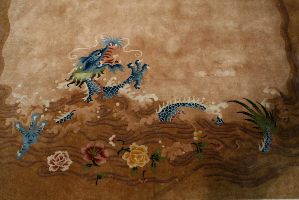 20th Century Large 1920's Chinese Rug with Dragons, approx. 7' x 10'