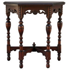 Spanish Revival Carved Side Table