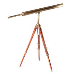 Antique English Astronomical Telescope on tri-pod