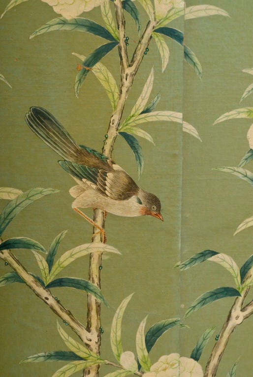 GRACIE Room-sized Hand Painted Wallpaper Screen 6