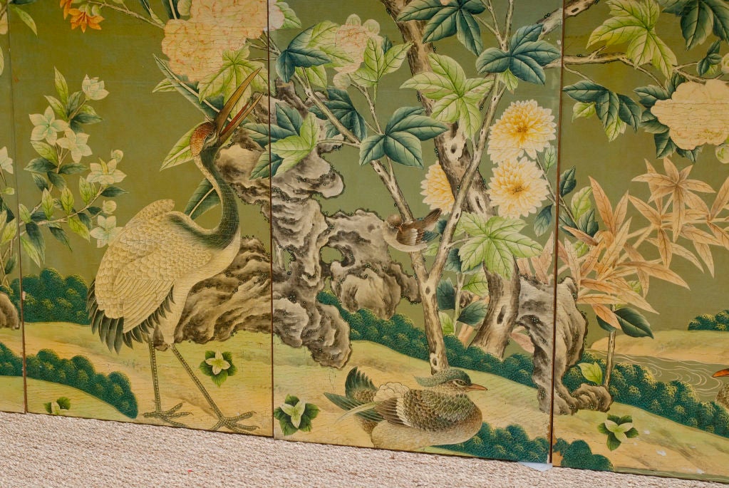 GRACIE Room-sized Hand Painted Wallpaper Screen 2