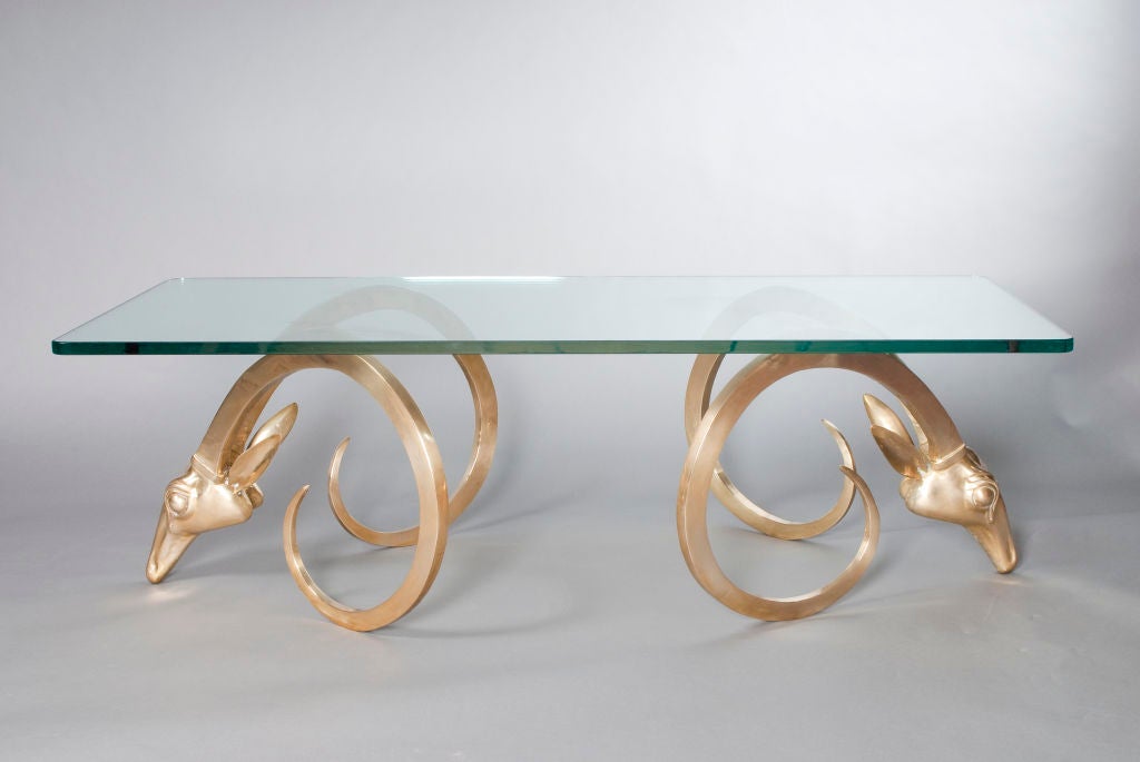 Vintage Ram's Head Based Cocktail Table