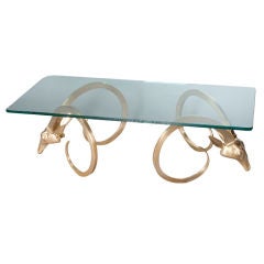 Vintage Ram's Head Based Cocktail Table