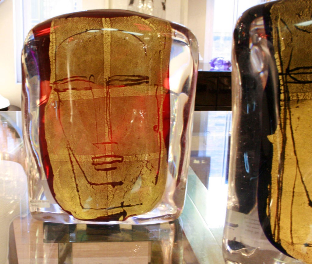 Italian Two unique blown glass 