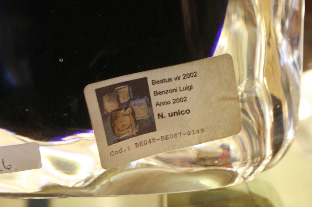 20th Century Two unique blown glass 