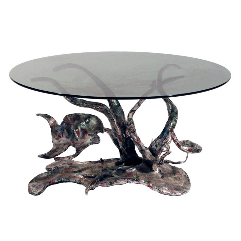Italian design occasional table signed by the artist Marsura For Sale