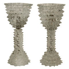 Pair of  cute " Rostrato"  by Barovier & Toso