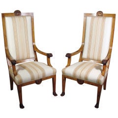 Pair of Fruitwood Armchairs
