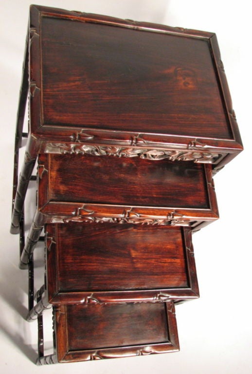 Rosewood Set 4 Chinese Nesting Tables