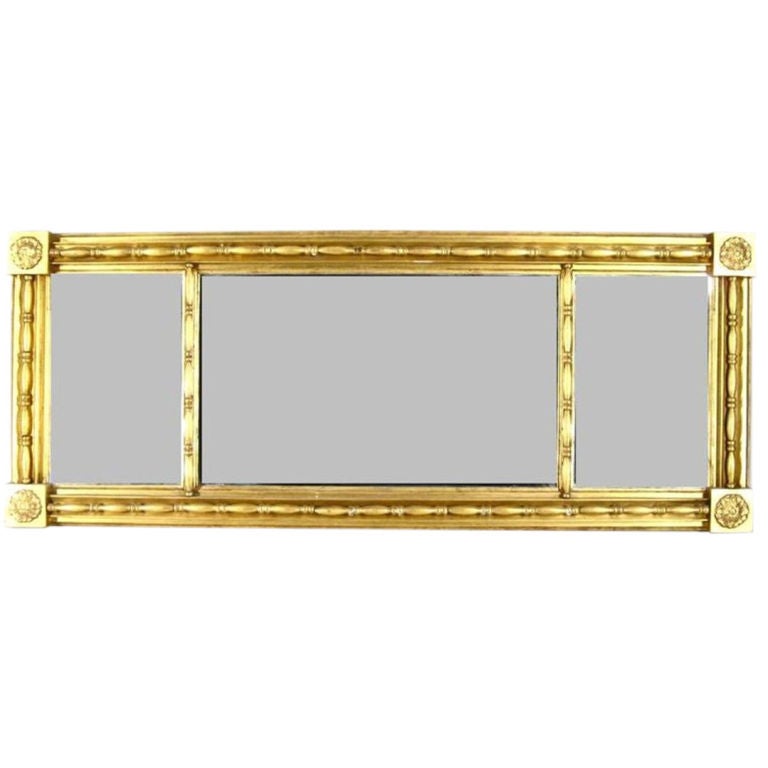 Early Classical Overmantle Mirror For Sale