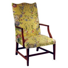 Antique Hepplewhite Inlaid Mahogany Lolling Chair