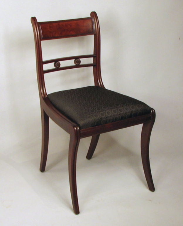 American Set of Eight Classical Mahogany Dining Chairs For Sale