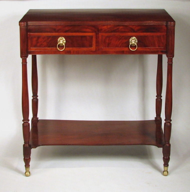 NY Sheraton Carved Mahogany Server