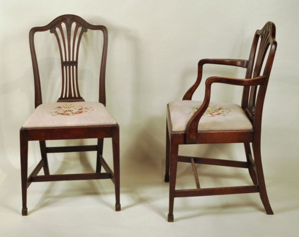 Mahogany Set  of 10 Georgian Style Dining Chairs For Sale